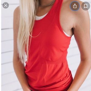 Zyia Active Red Copper Charged Tank